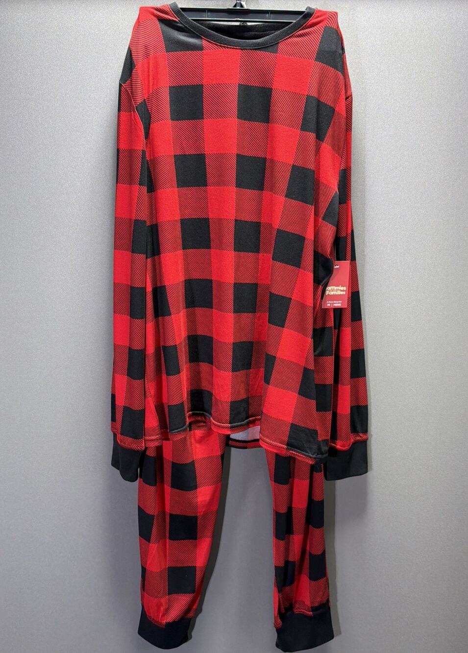 NEW Jammies For Your Families Pajamas Mens M Red Buffalo Plaid Sleep Set